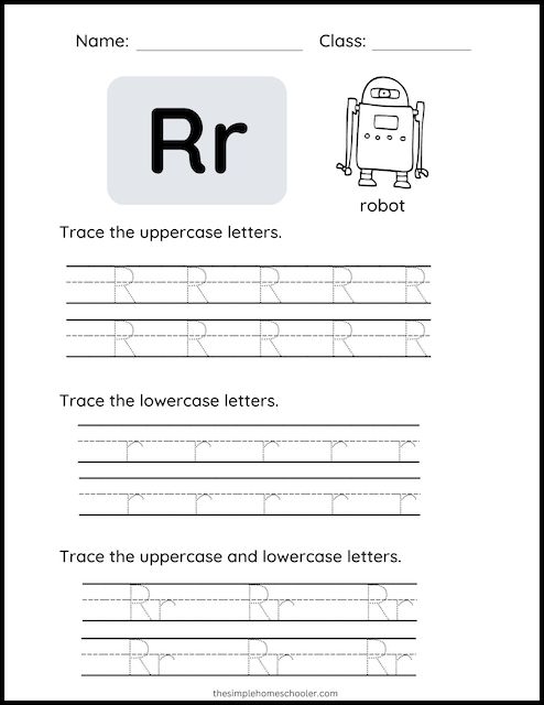 15+ Letter R Worksheets: Free & Easy Print! - The Simple Homeschooler