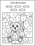 Free Easy Color By Number Worksheets For Kindergarten - The Simple ...