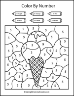 Free Easy Color By Number Worksheets For Kindergarten - The Simple ...