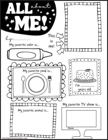 Super Fun All About Me Worksheets For Kindergarten: Easy Print! - The ...