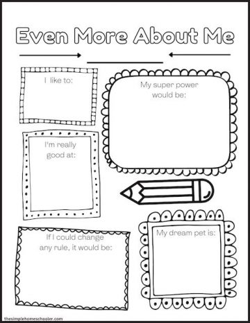 Super Fun All About Me Worksheets For Kindergarten: Easy Print! - The ...