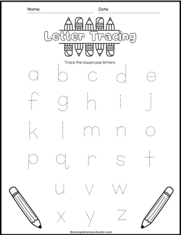 Fun & Free Letter Tracing Worksheets: Easy Print! - The Simple Homeschooler