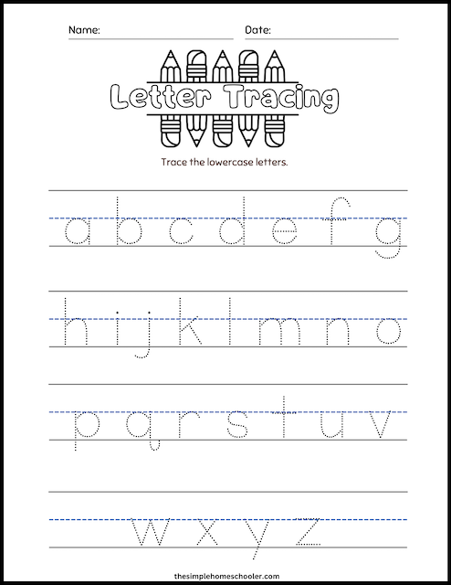 Fun & Free Letter Tracing Worksheets: Easy Print! - The Simple Homeschooler