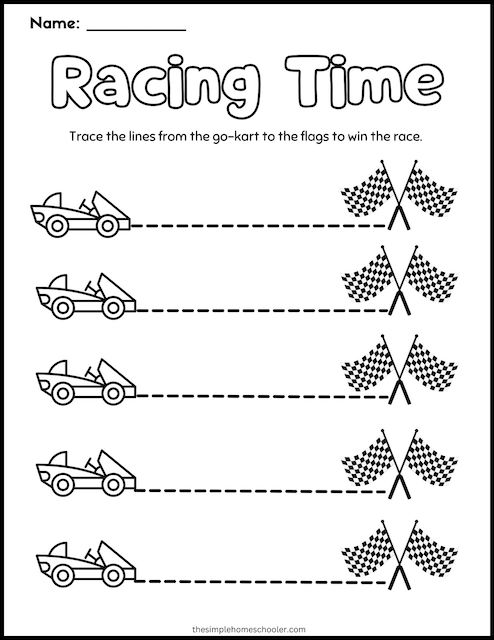 10+ Free Line Tracing Worksheets: Easy Print! - The Simple Homeschooler