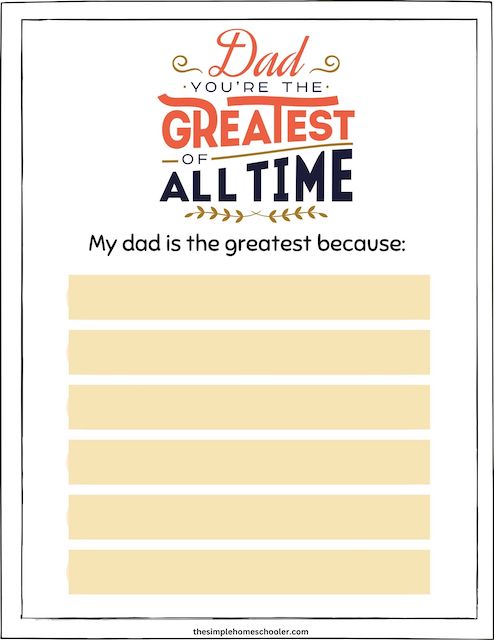 All About My Dad Worksheet - 7