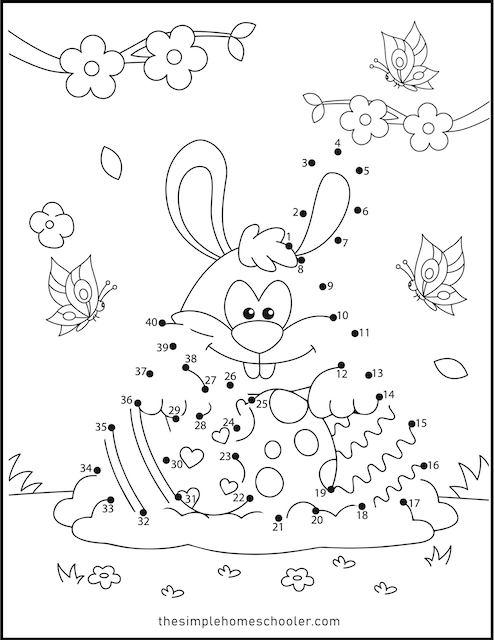 10+ Easter Dot To Dot Printables: Easy Print! - The Simple Homeschooler