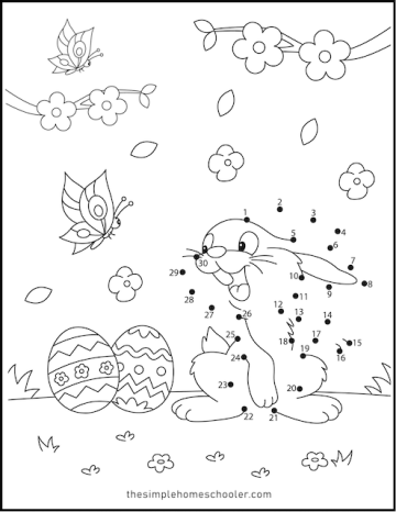 10+ Easter Dot To Dot Printables: Easy Print! - The Simple Homeschooler