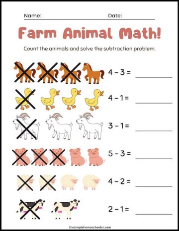 15 Fantastic Farm Animal Worksheets: Free & Easy Print! - The Simple ...