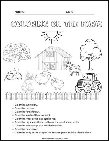 15 Fantastic Farm Animal Worksheets: Free & Easy Print! - The Simple ...