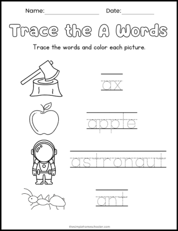 26 Wonderful Word Tracing Worksheets: Free & Easy Print - The Simple ...