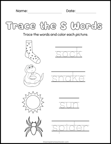 26 Wonderful Word Tracing Worksheets: Free & Easy Print - The Simple ...