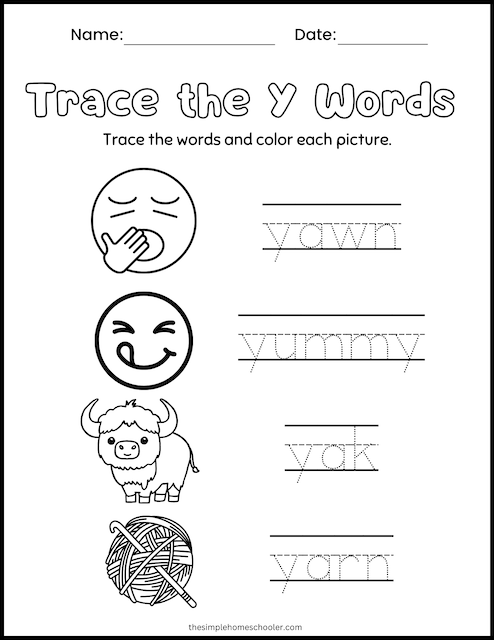 Word Tracing Worksheet 25