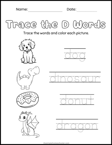 26 Wonderful Word Tracing Worksheets: Free & Easy Print - The Simple ...