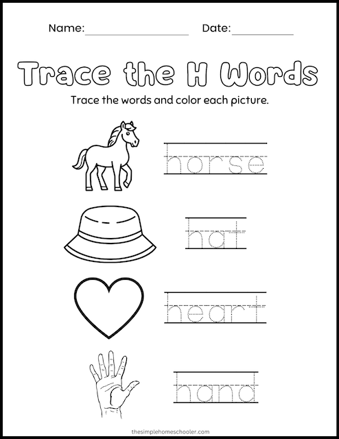 26 Wonderful Word Tracing Worksheets: Free & Easy Print - The Simple ...