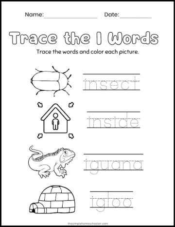 26 Wonderful Word Tracing Worksheets: Free & Easy Print - The Simple ...