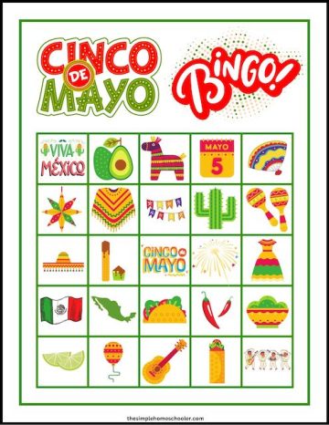 Fiesta Fun Cinco de Mayo Bingo Cards: Free & Easy Print! - The Simple ...