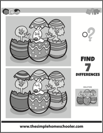 20 Free Spot The Difference Worksheets: Easy Print! - The Simple ...