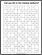 Best 120 Chart Printable and Worksheets: Easy Print! - The Simple ...