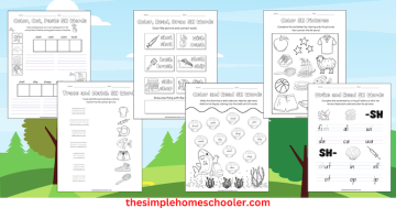 6 Shiny SH Digraph Worksheets: Free & Fun! - The Simple Homeschooler