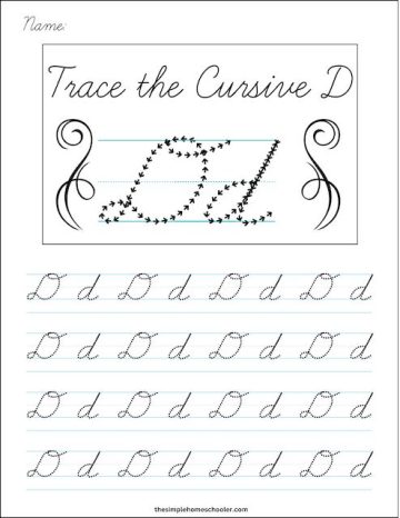 Best Free Cursive Alphabet Tracing Worksheet Packet: Easy Print! - The ...