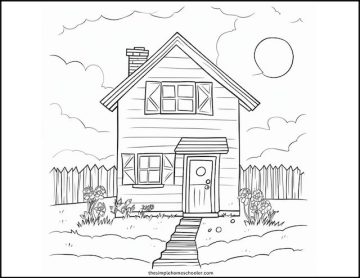 Best Free House Coloring Pages: Easy Print! - The Simple Homeschooler