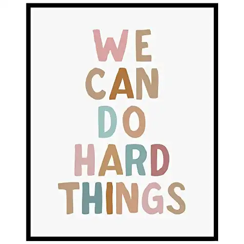 We Can Do Hard Things, Kids Wall Art