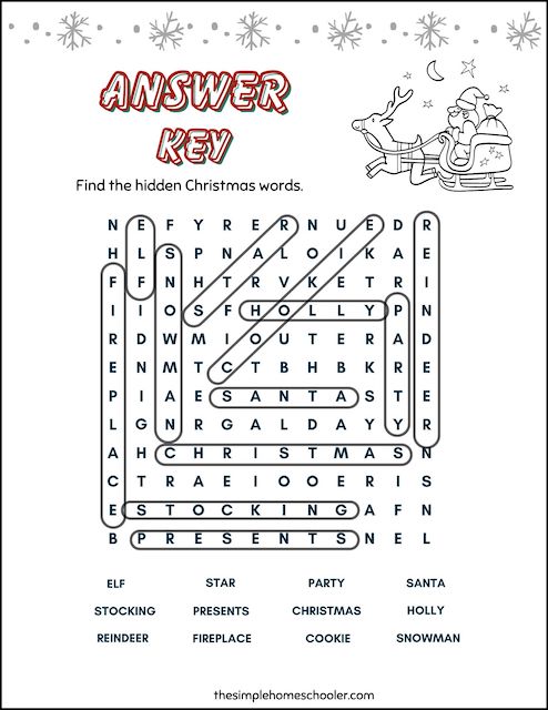 Festive Free Christmas Activity Booklet Printable - The Simple Homeschooler