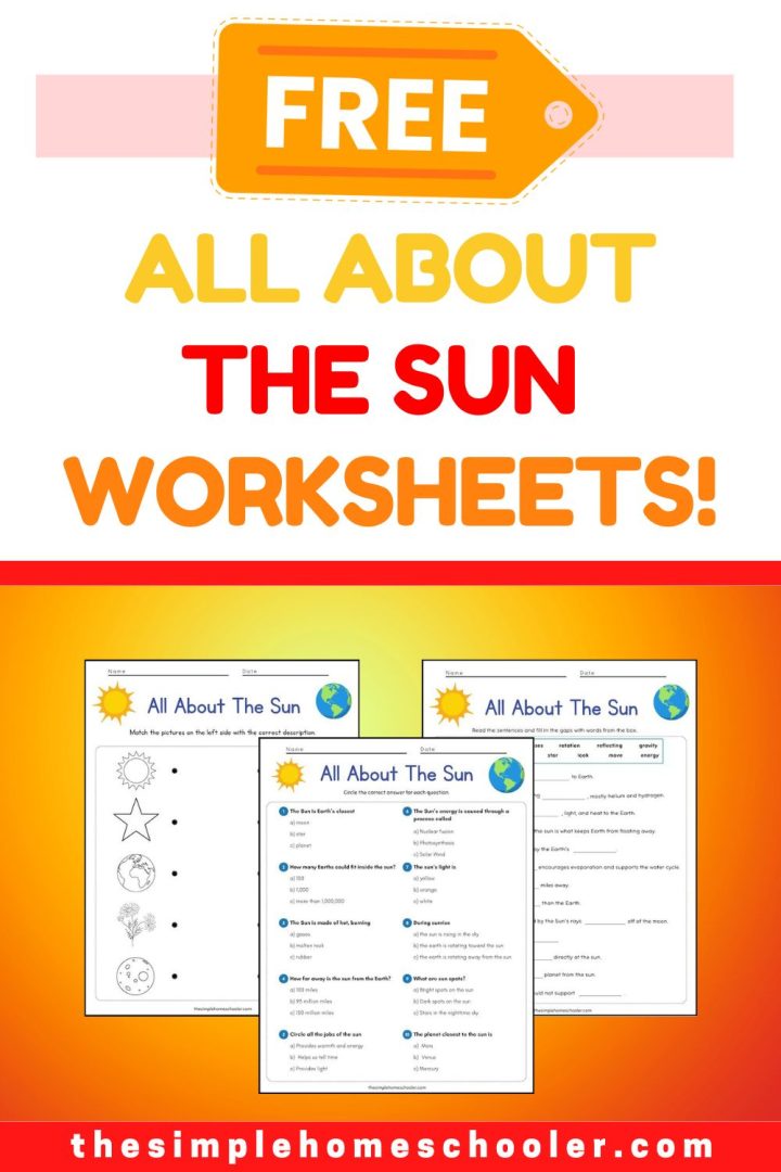 Free All About The Sun Worksheet Packet! - The Simple Homeschooler