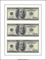 Free Realistic Printable Money: Front And Back, Real Size! - The Simple 