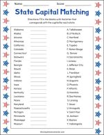 Free States & Capitals Worksheet Packet: Easy Print! - The Simple ...