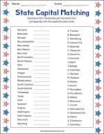 Free States & Capitals Worksheet Packet: Easy Print! - The Simple ...