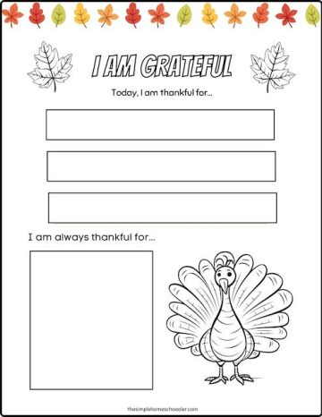 Gratitude in Action: Free I Am Thankful Worksheets For Kids - The ...