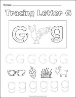 Free Letter G Tracing Worksheets: Easy Print! - The Simple Homeschooler