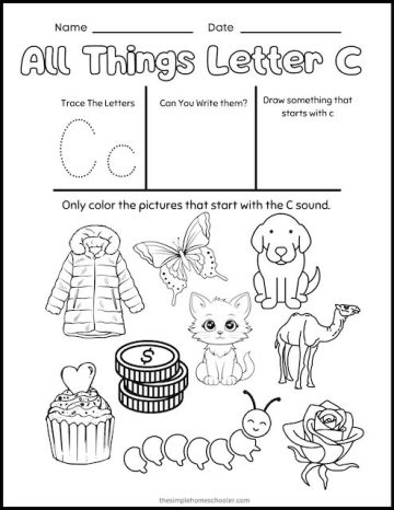 15+ Free Letter C Worksheets: Easy Print! - The Simple Homeschooler