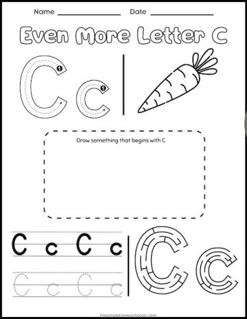 15+ Free Letter C Worksheets: Easy Print! - The Simple Homeschooler