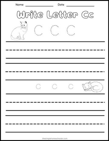 15+ Free Letter C Worksheets: Easy Print! - The Simple Homeschooler