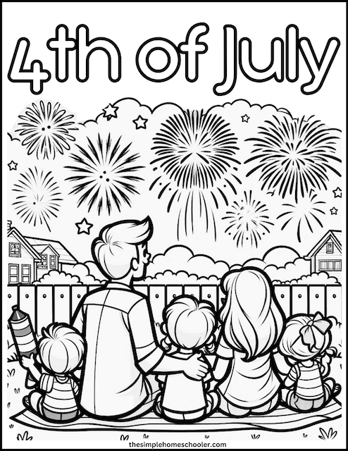 4th of July Coloring Page 10