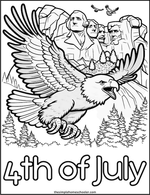 4th of July Coloring Page 4