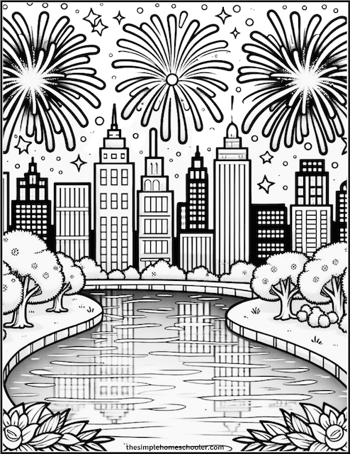 4th of July Coloring Page 7