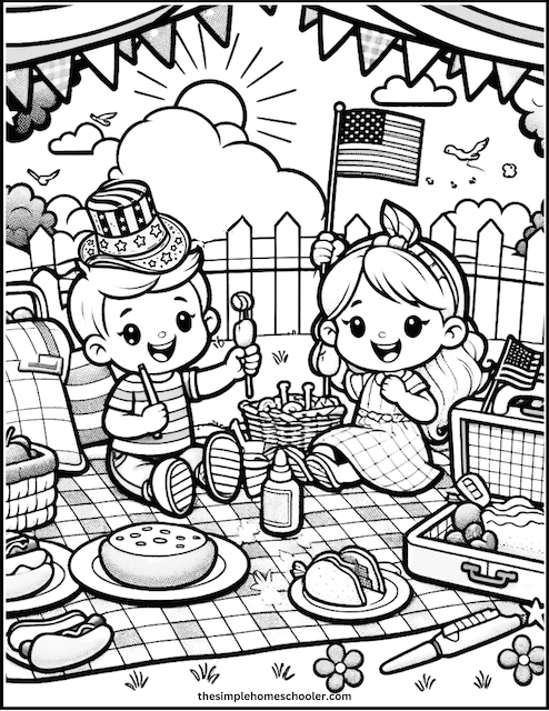 4th of July Coloring Page 8