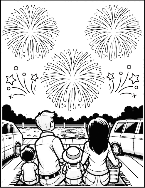 4th of July Coloring Page 9